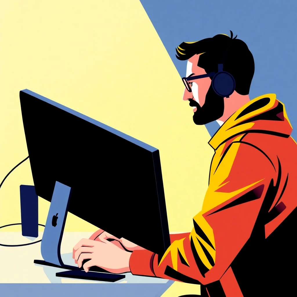 Développeur en train de coder