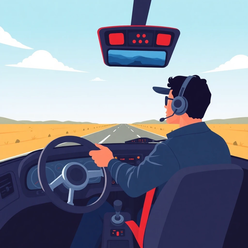 Camión de reparto en carretera