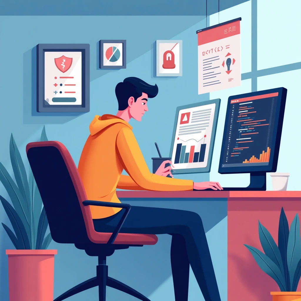 Un profesional de seguridad informática en acción