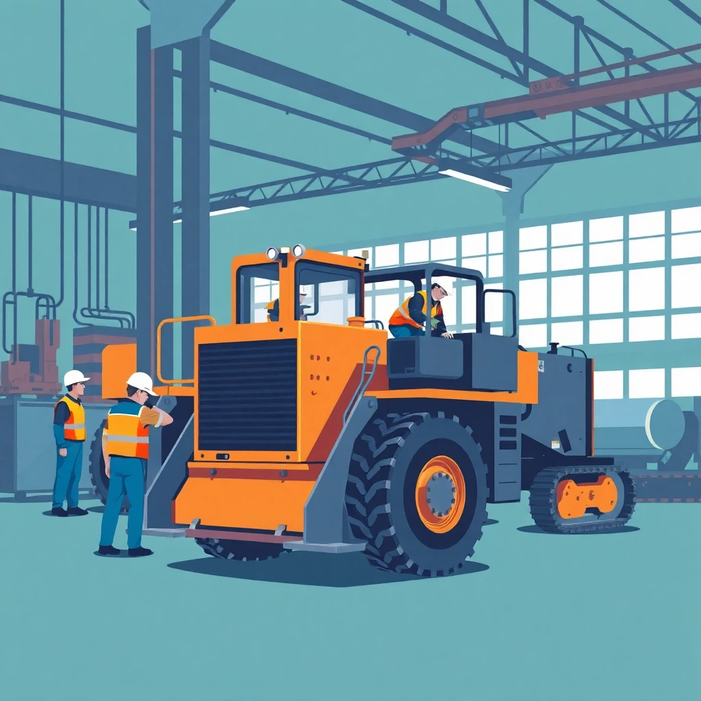 Industrial machinery at work