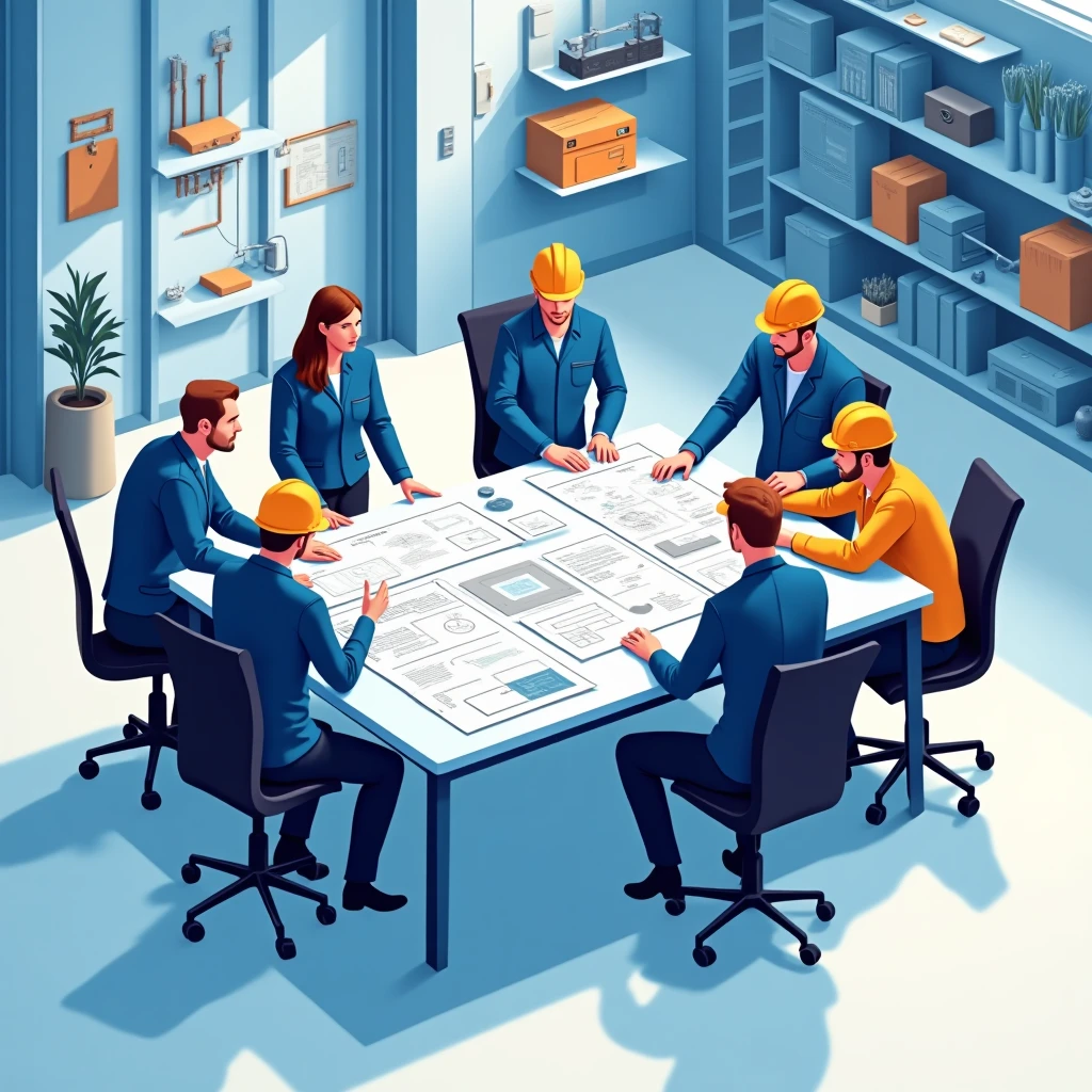 Advanced manufacturing team discussion