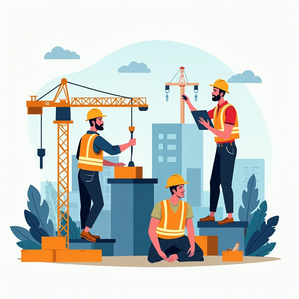 Construction workers on-site