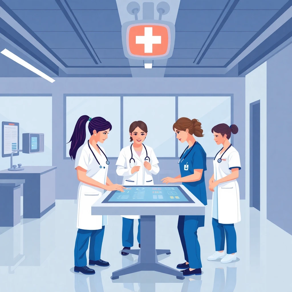 Equipo de enfermería colaborando