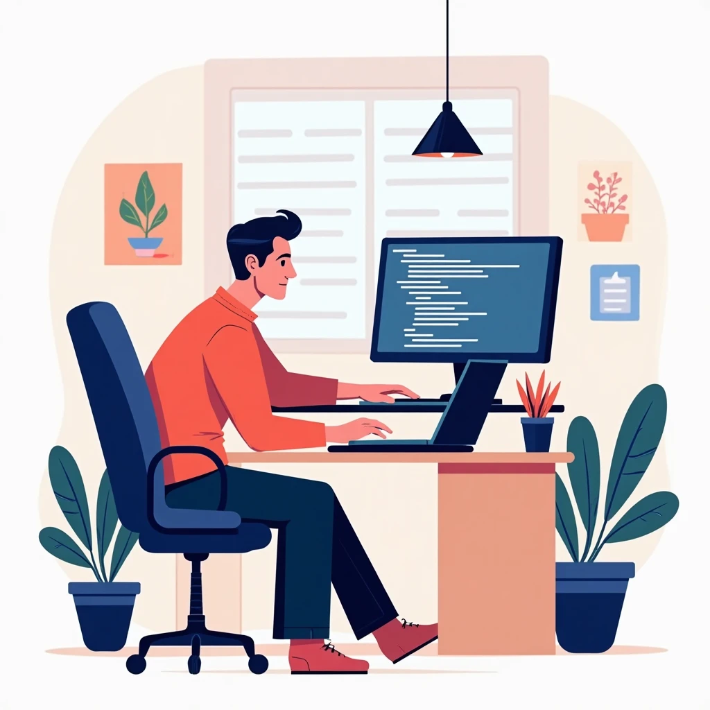 Desarrollador trabajando en proyecto personal