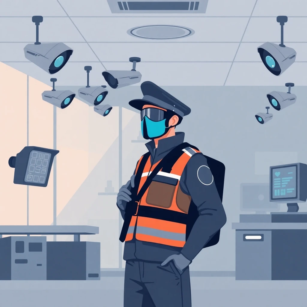 Vigilancia en un centro de seguridad