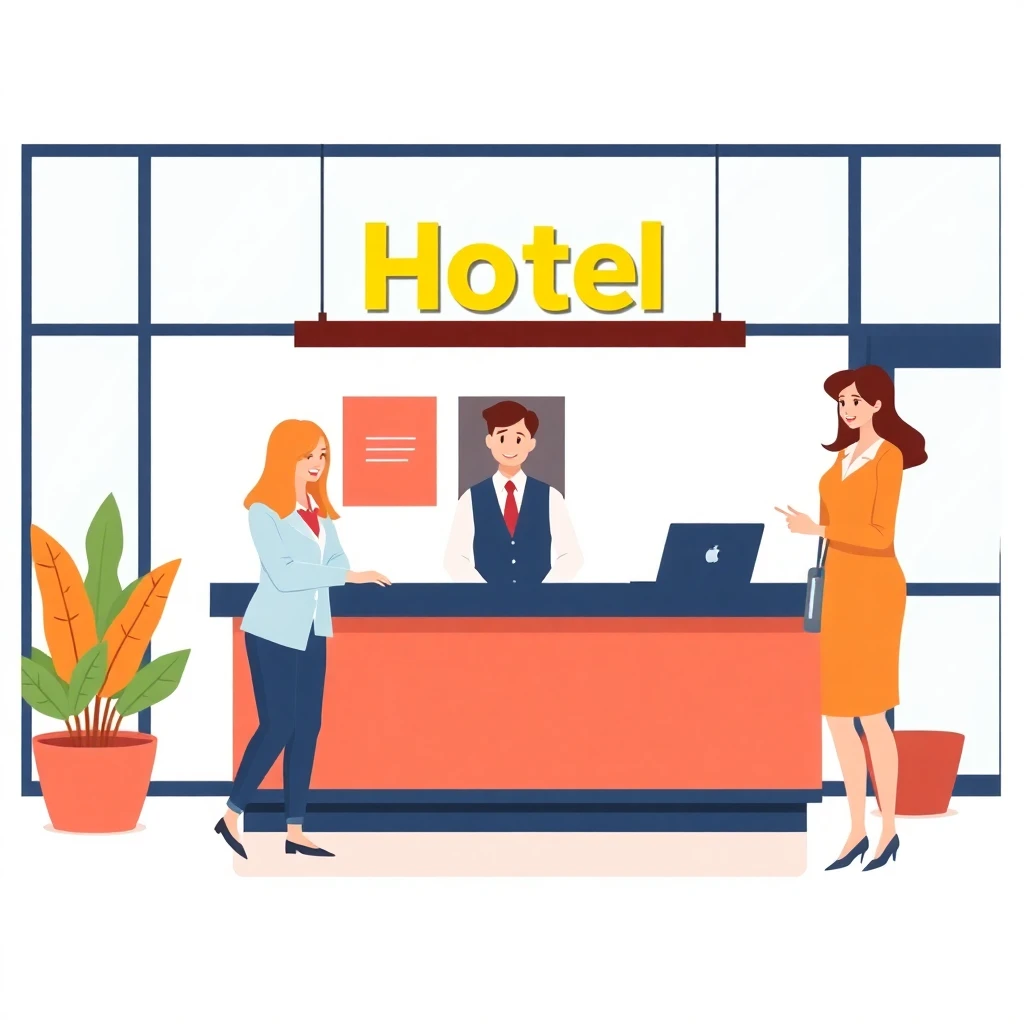 Hotelrezeption mit freundlichem Personal
