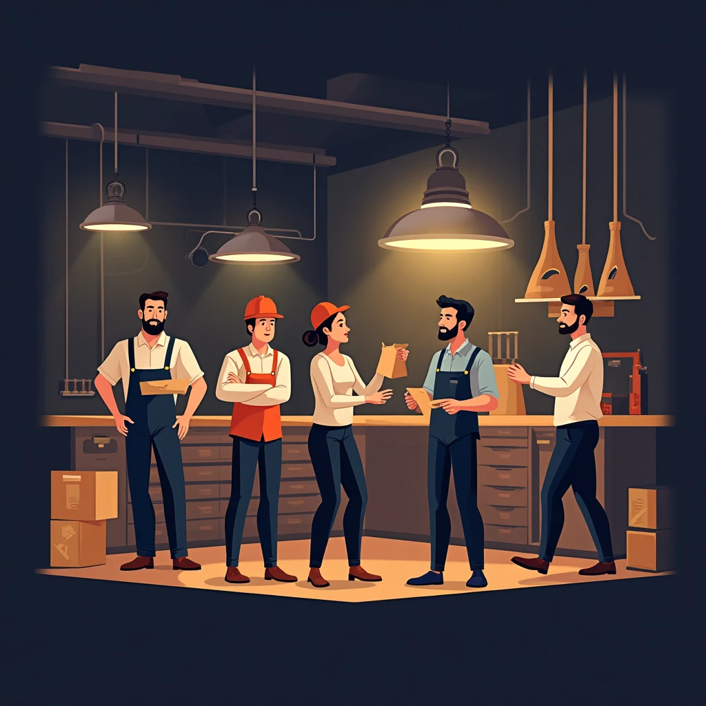 Diverse manufacturing team