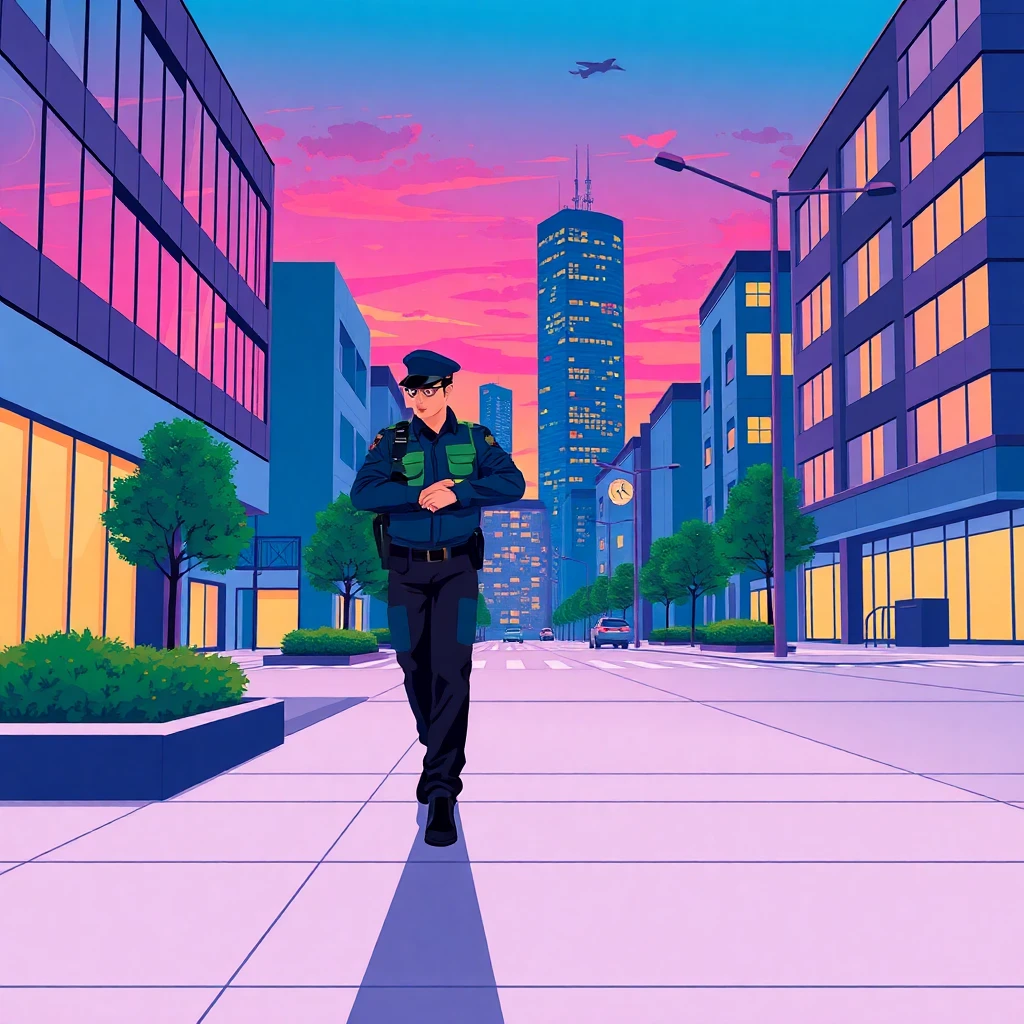 Security officer on patrol