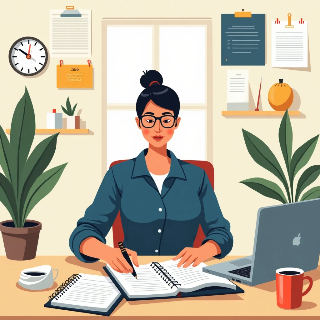 Organized office desk