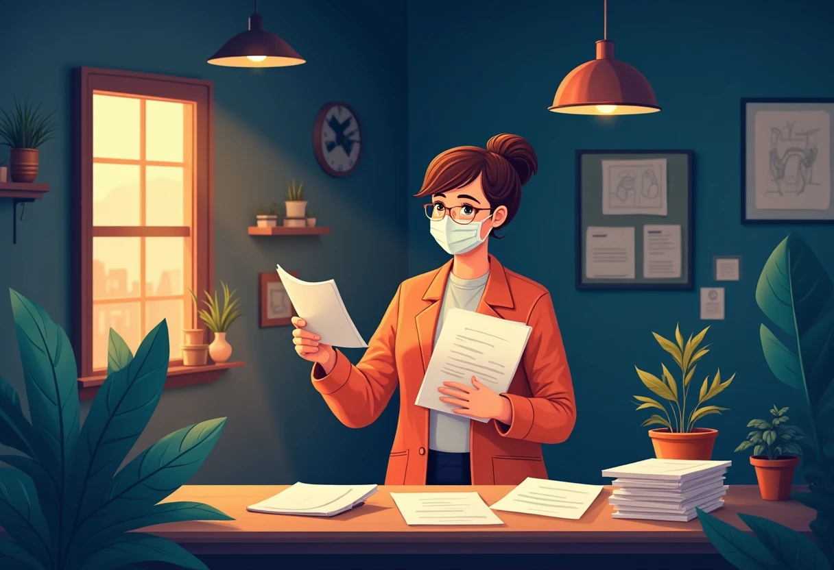 Trabalhando em uma clínica dentária