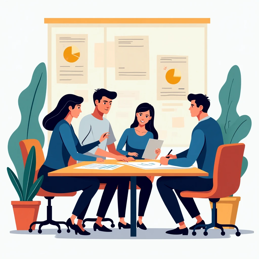 On-site project management meeting