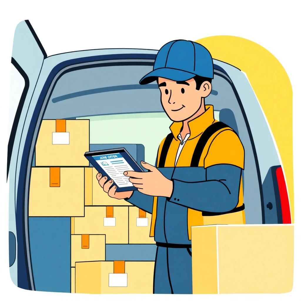 Delivery driver comparing jobs