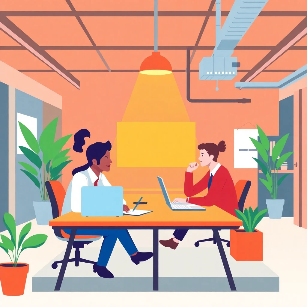 Oficina moderna para trabajos logísticos