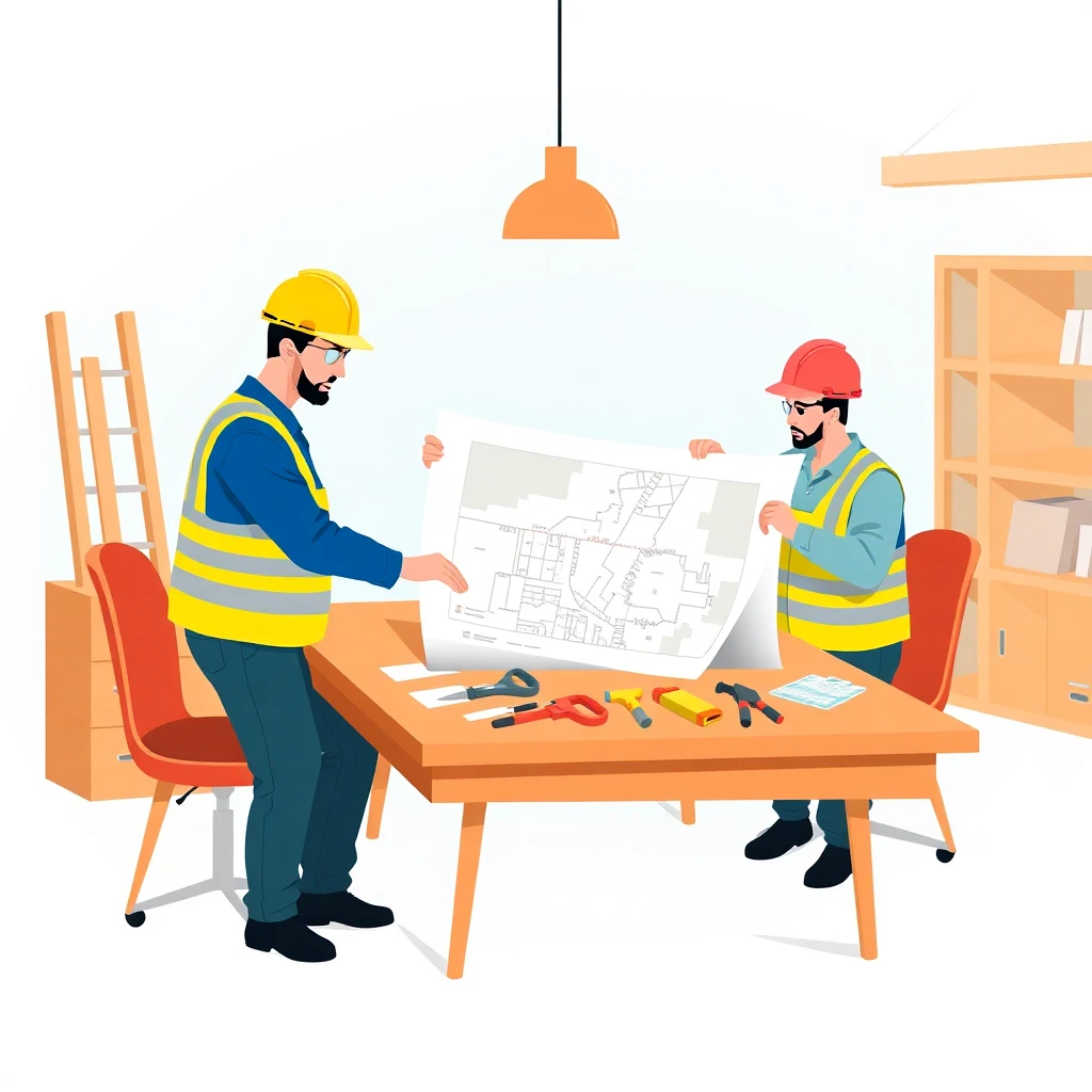 Revisión de planos de construcción