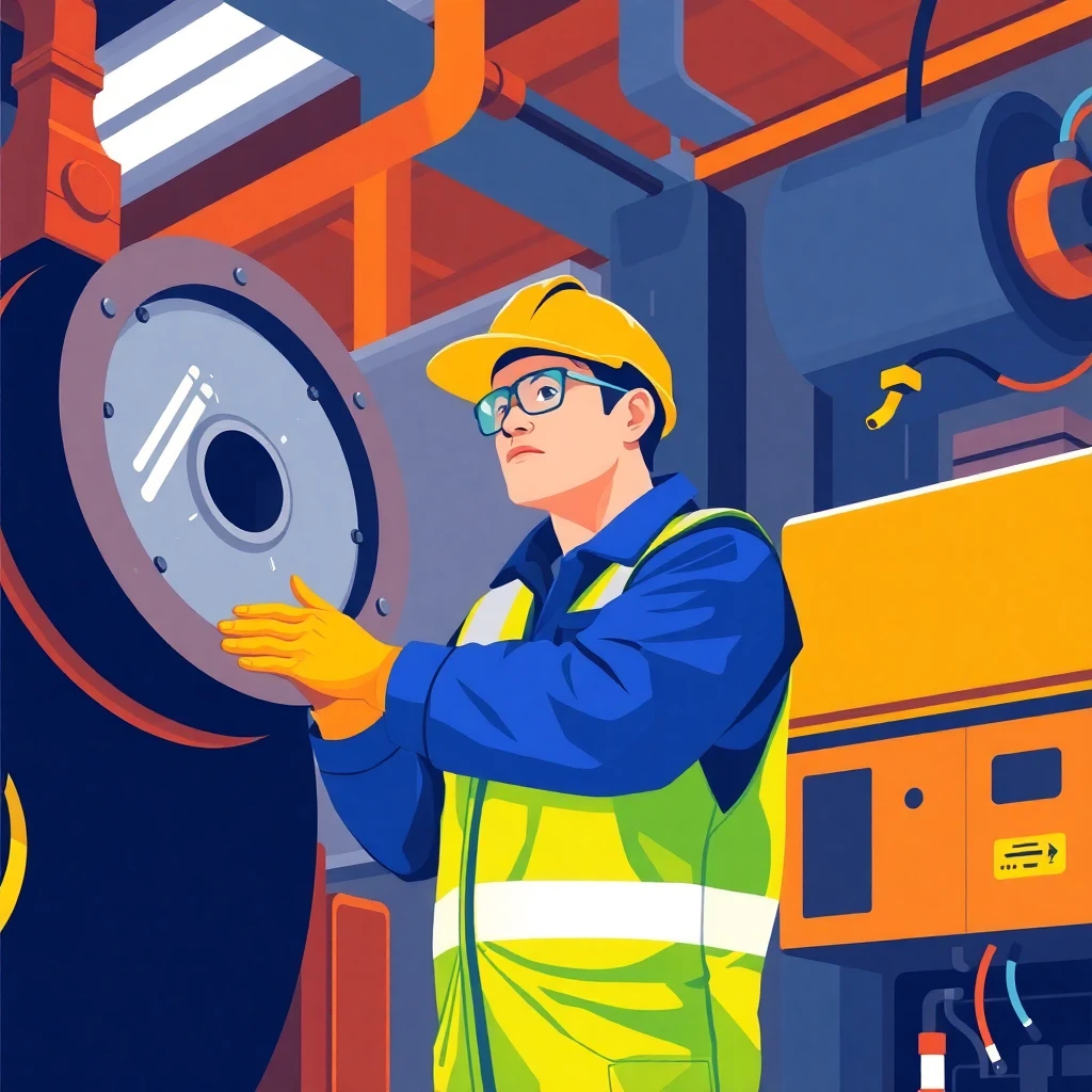 Maintenance technician at work