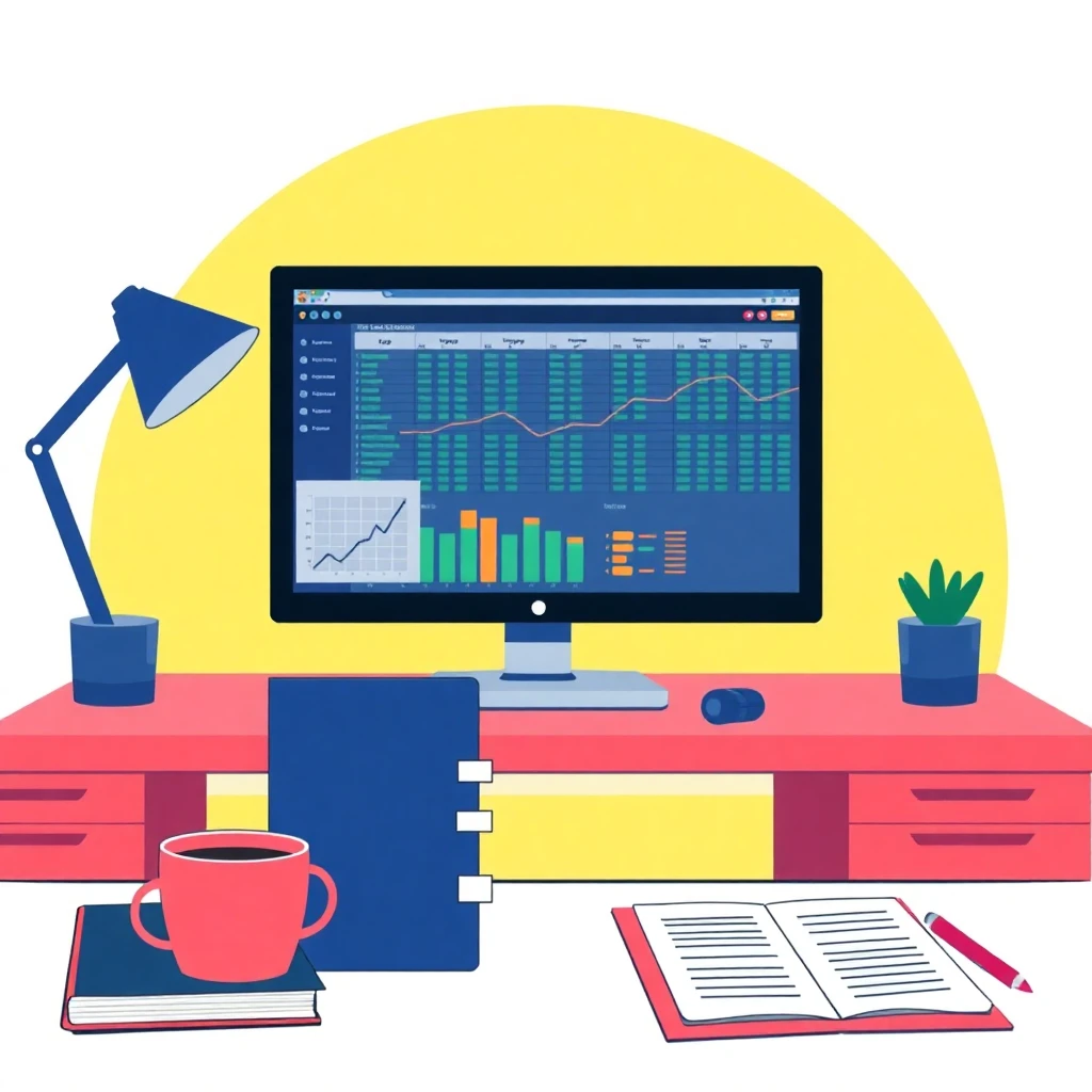 Organized workspace for an admin clerk