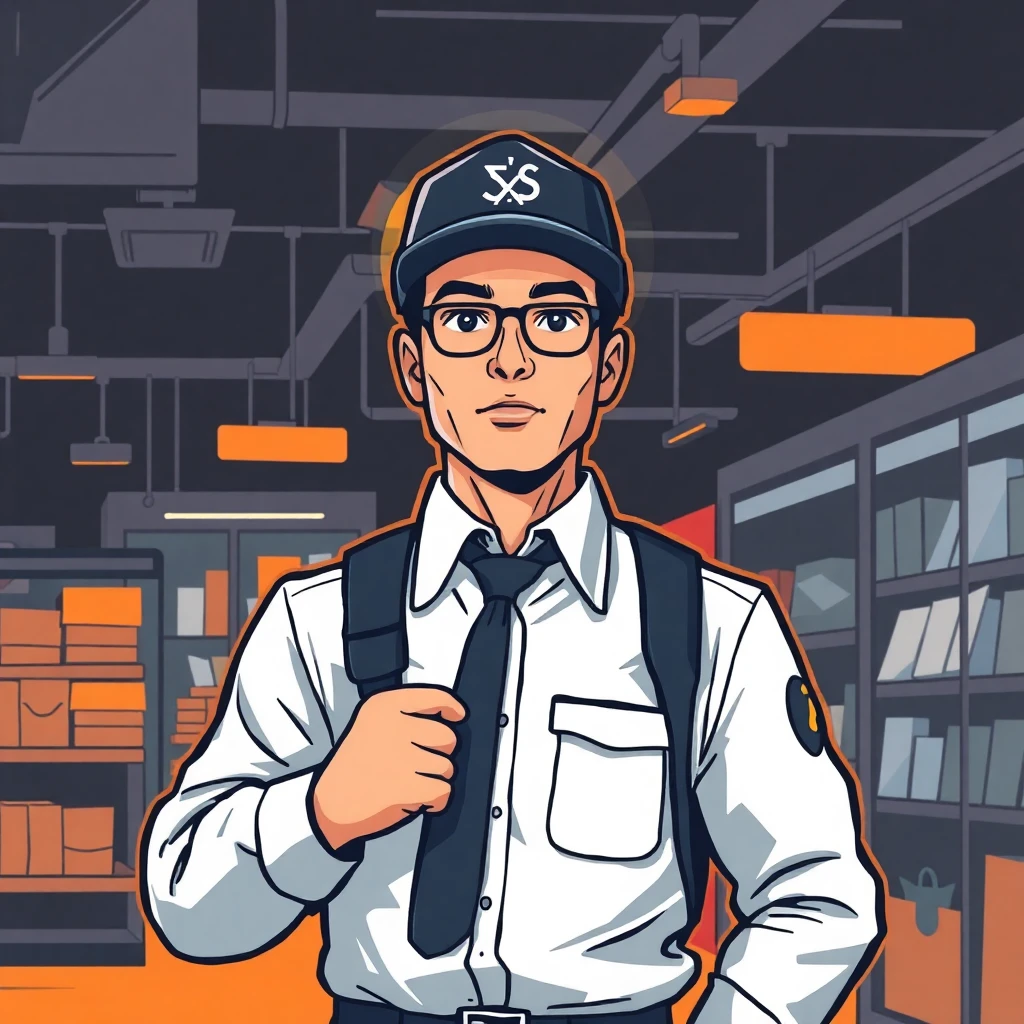 Retail security officer on duty