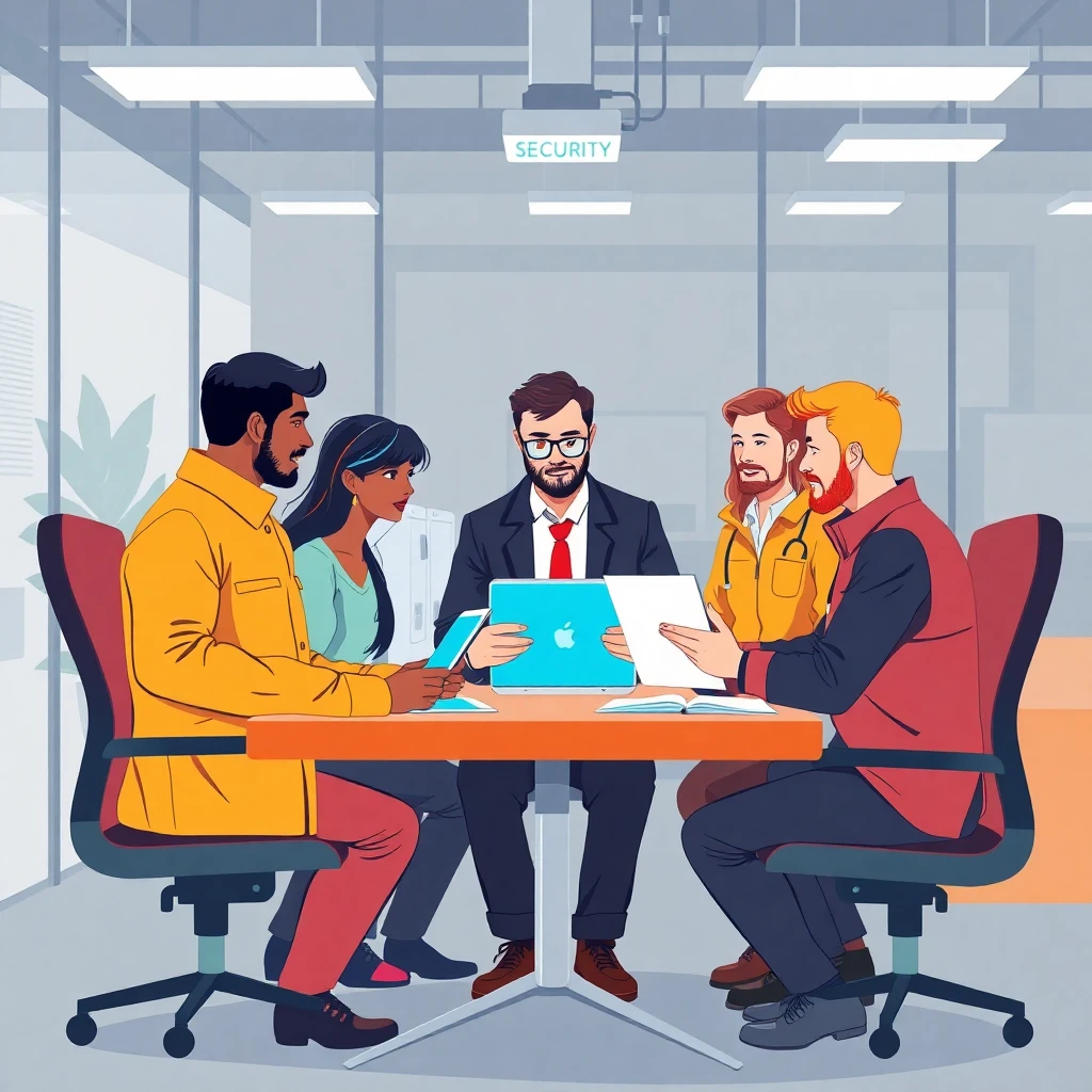 Security professionals in discussion