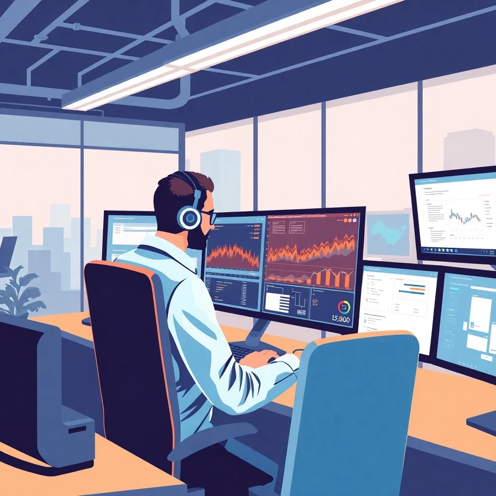 Security analyst at work