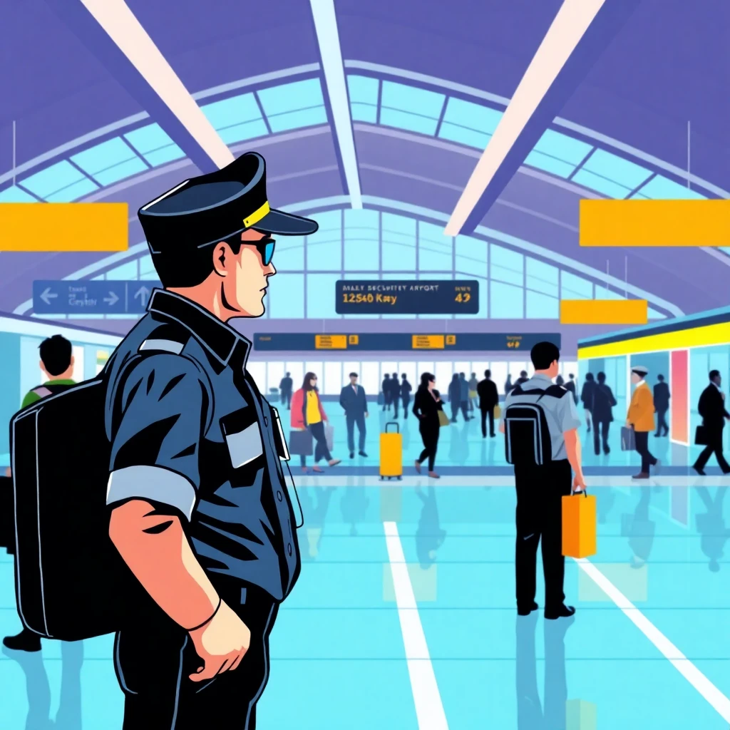 Security officer at work