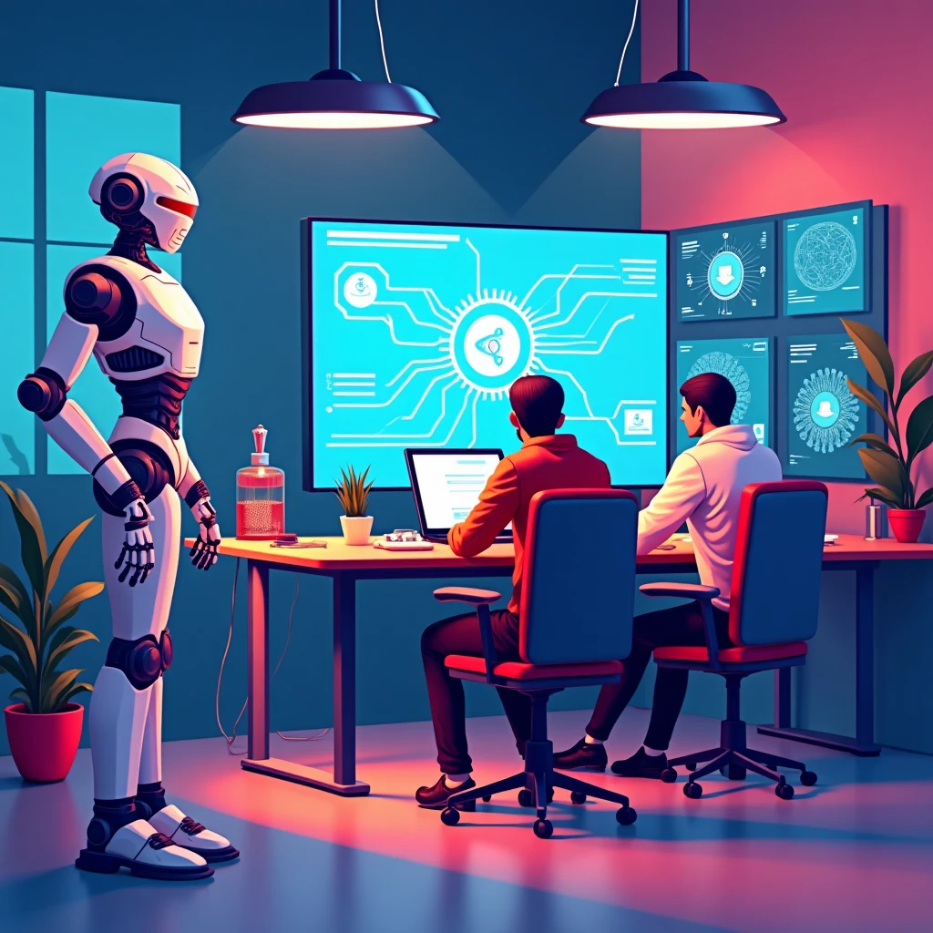 AI technology workspace
