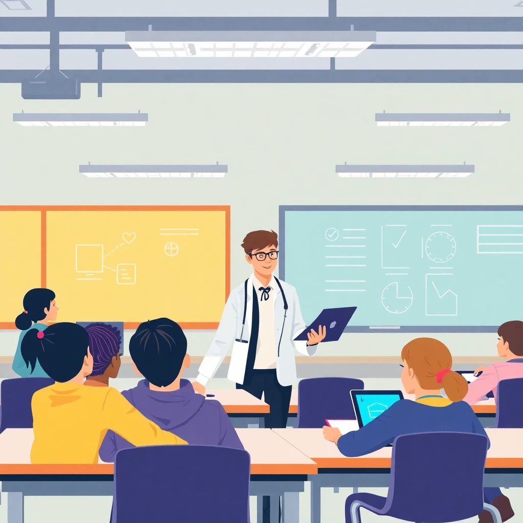 Modern classroom setting