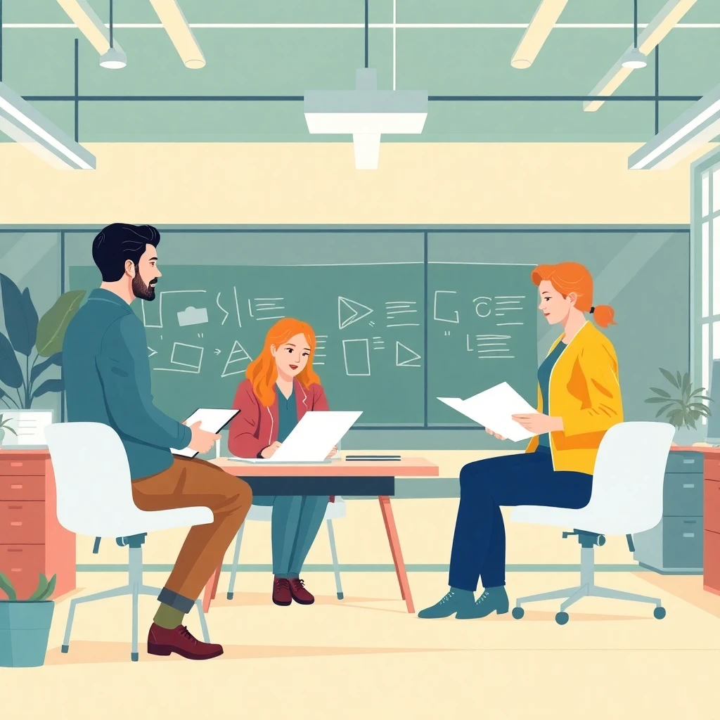 Educators in a collaborative workspace