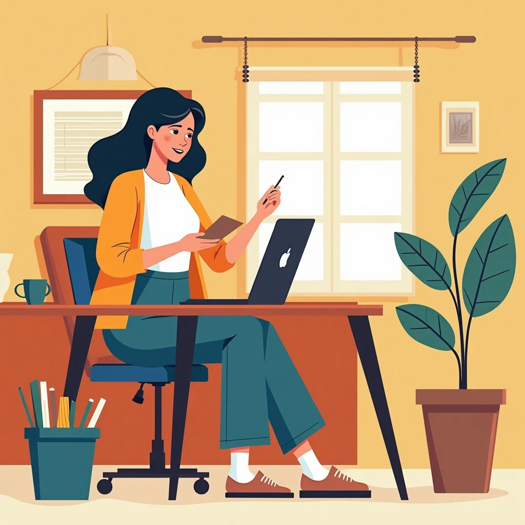 Teacher preparing during summer