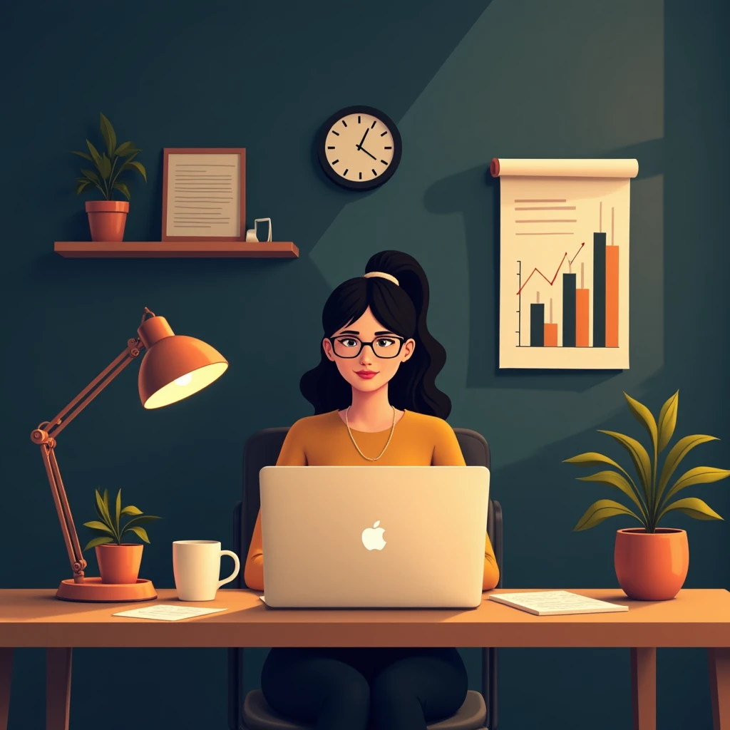 Freelancer analyzing finance jobs