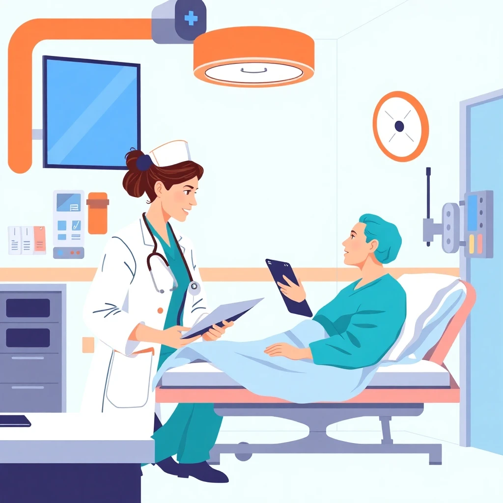 Nurse consulting with a patient