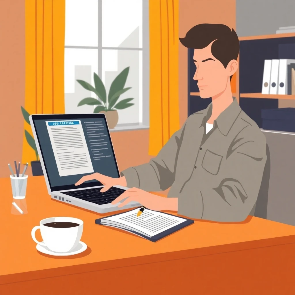 Job search in a home office