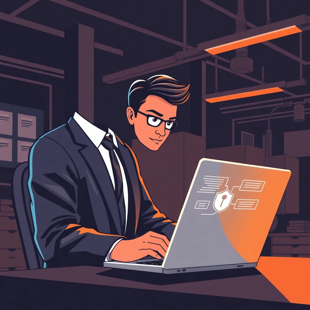 Security professional at work