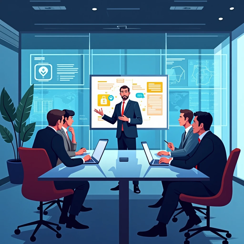 Security leader briefing team