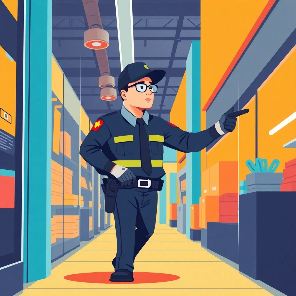 Retail security officer on duty