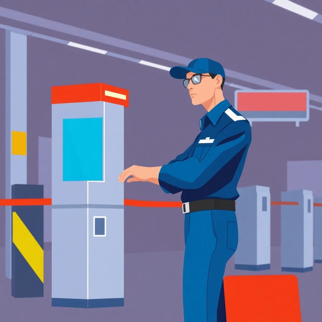 Security officer at work