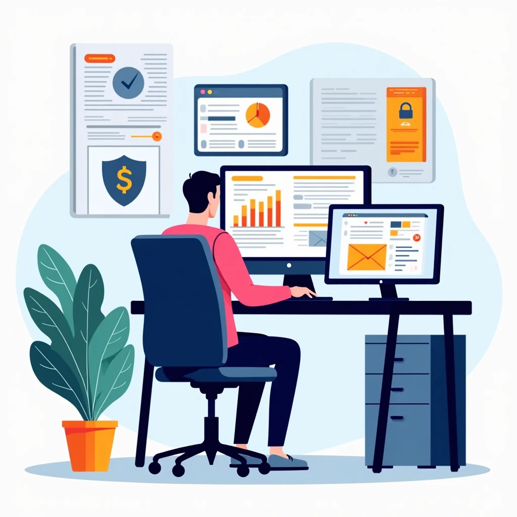 Tech security professional at work