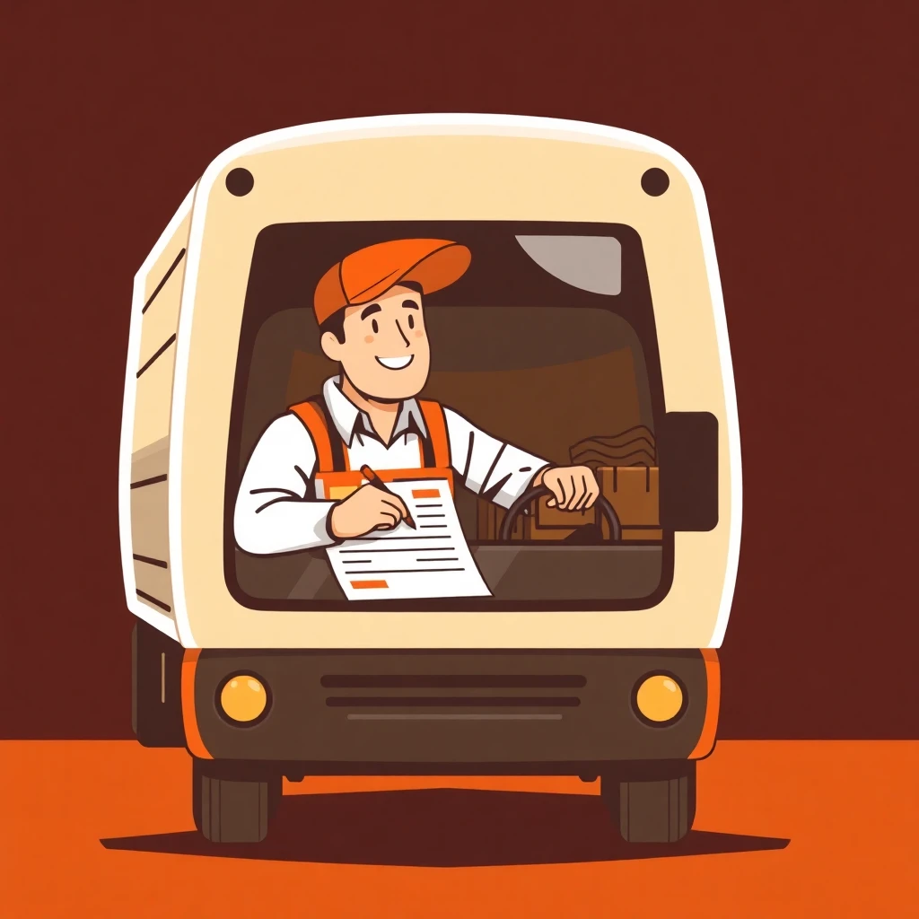 Conductor de entrega profesional