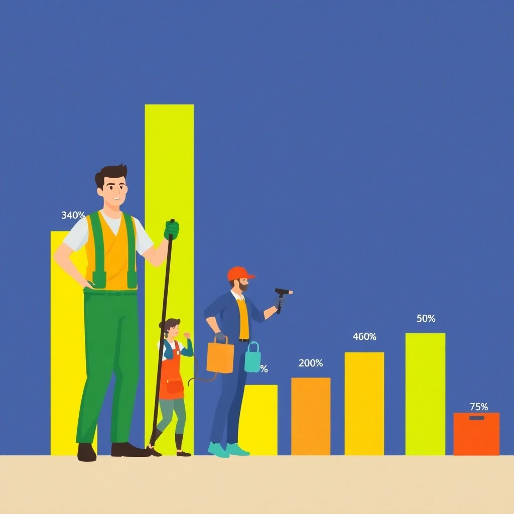 Comparación de salarios en limpieza