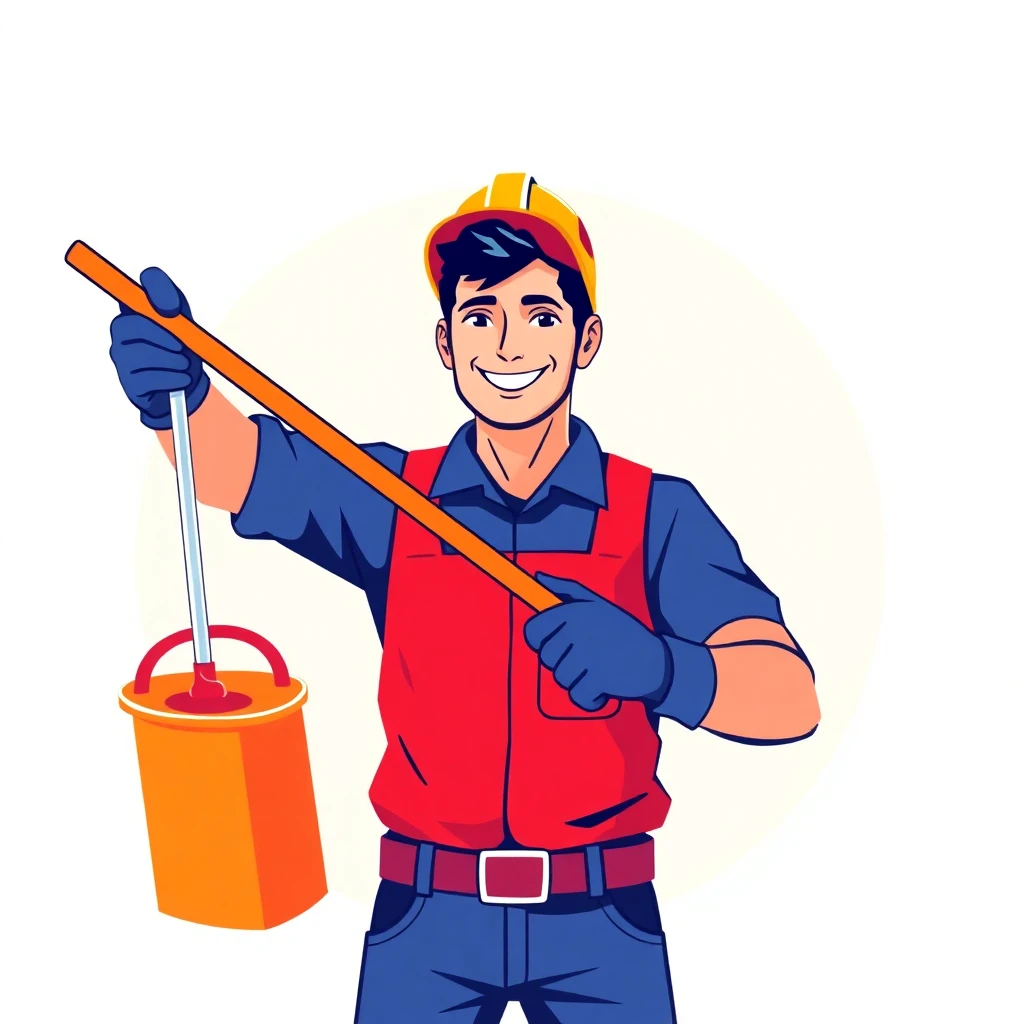 Trabajo de limpieza en acción