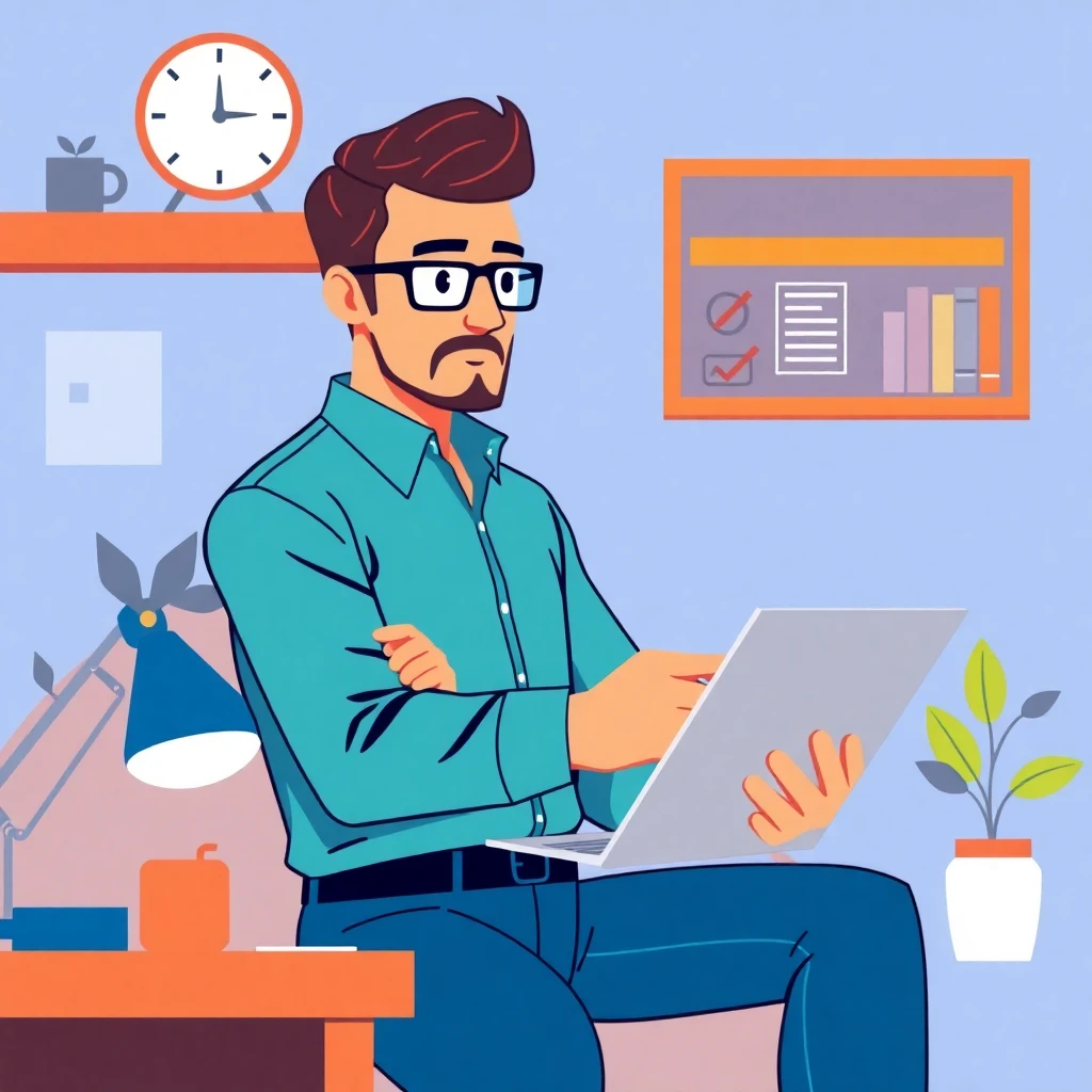 Revisando ofertas de trabajo desde casa