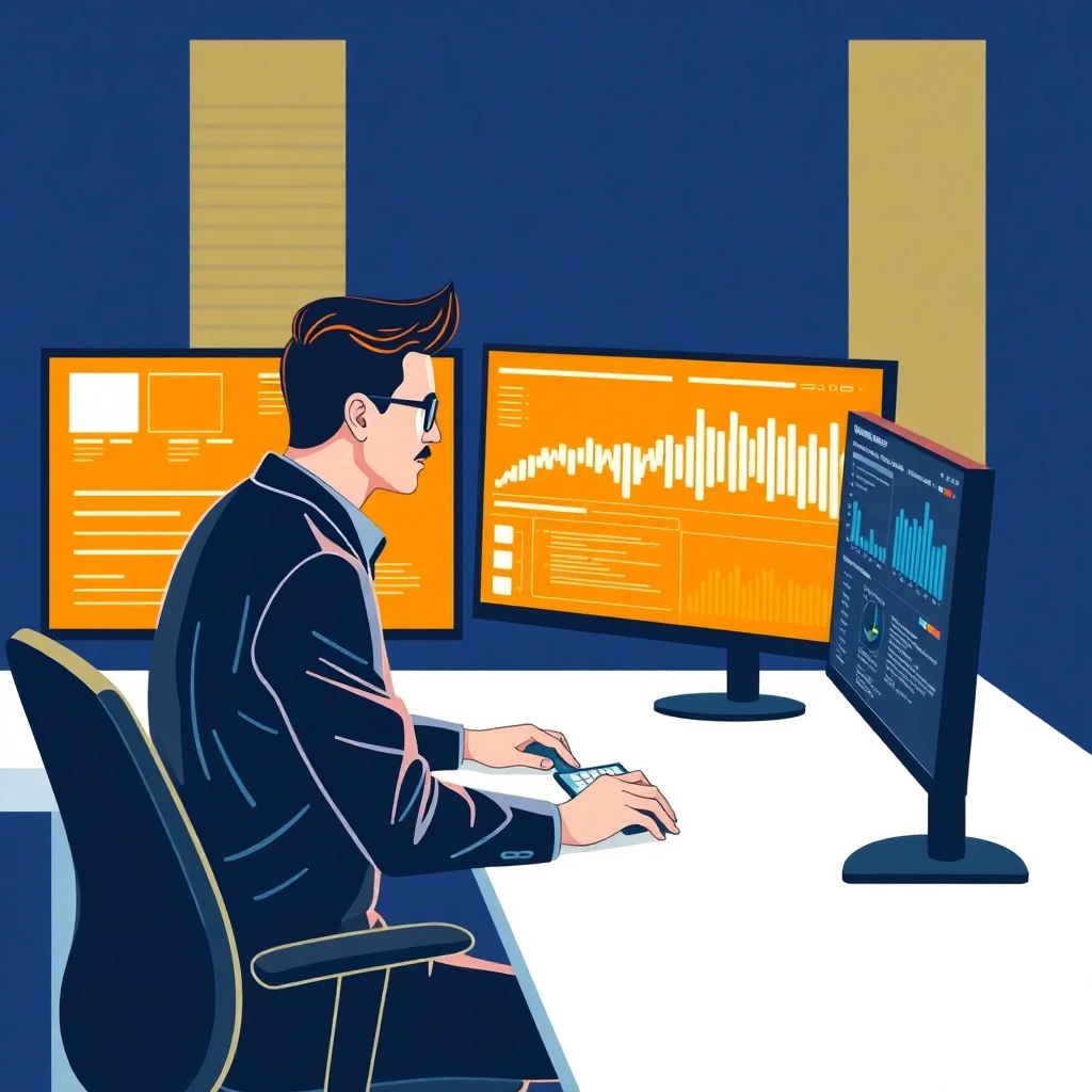 Cybersecurity professional at work