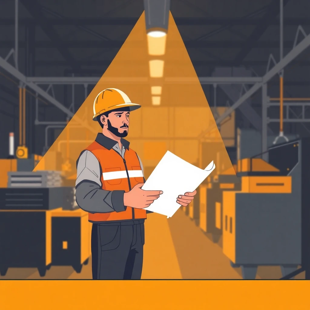 Trabajador en planta de producción