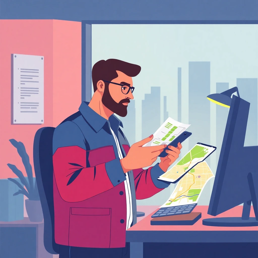 Außendienstmitarbeiter bei der Arbeit