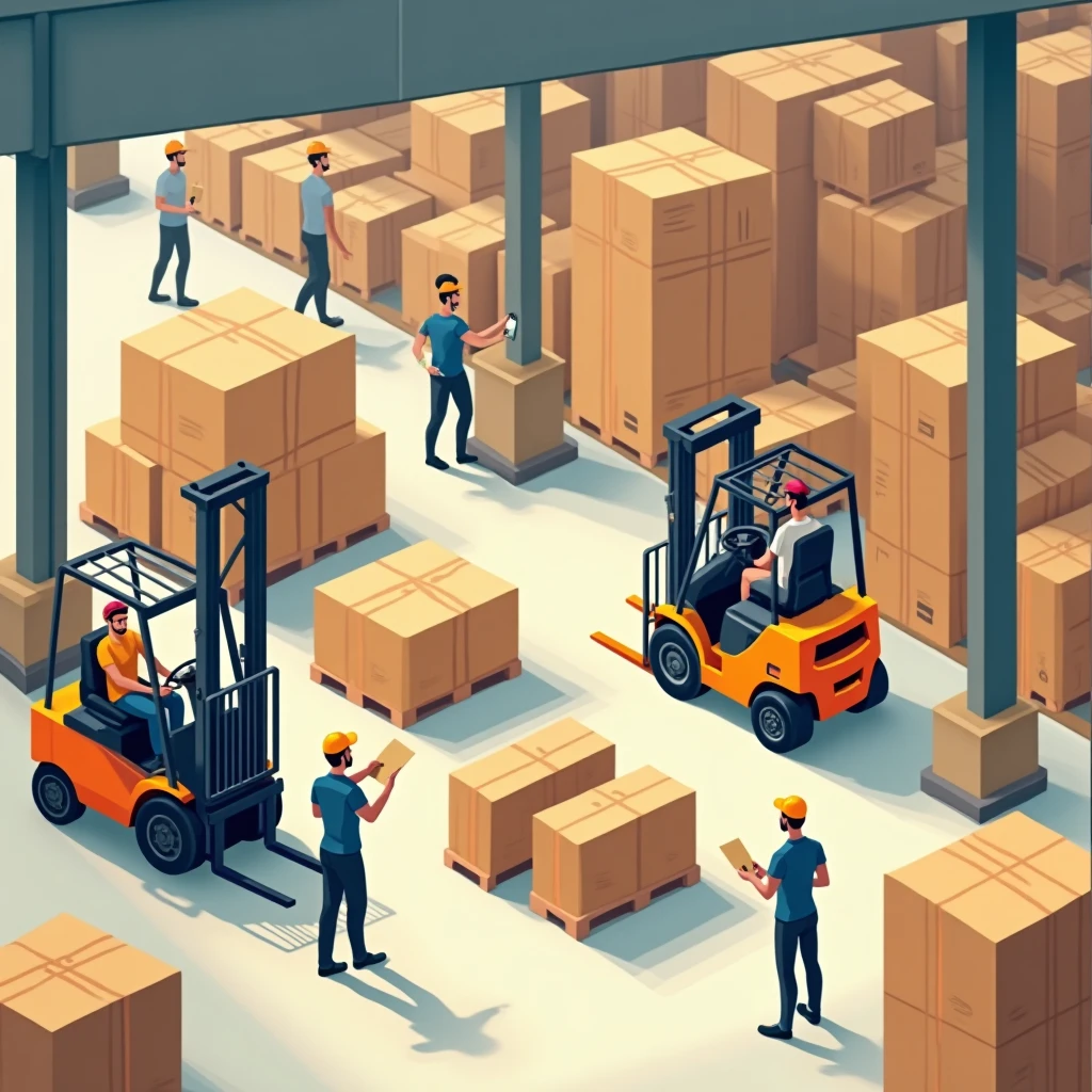 Warehouse operations in action