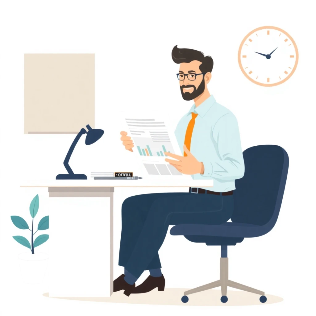 Career planning at a desk