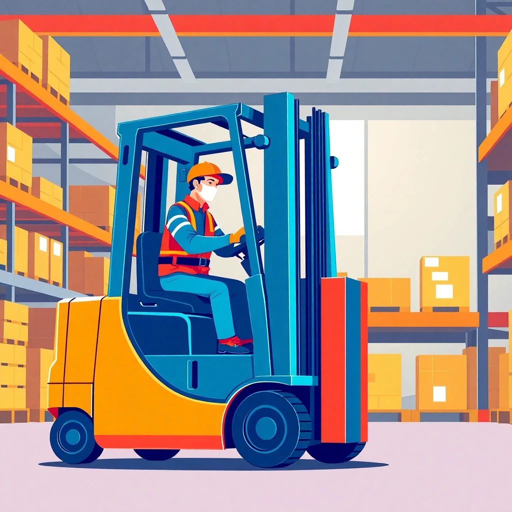 High-tech warehouse operations