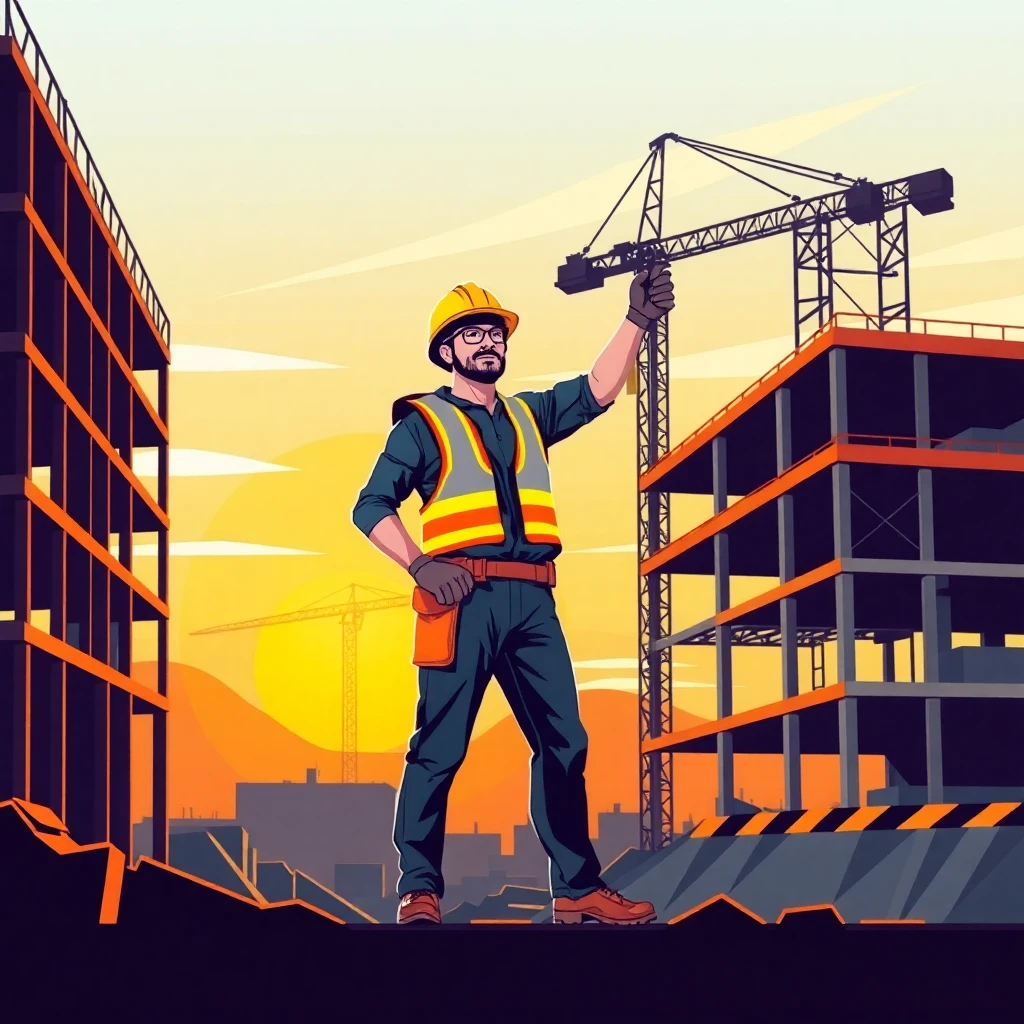 Stolzer Bauarbeiter