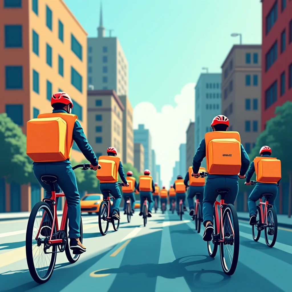 Peak hour courier work
