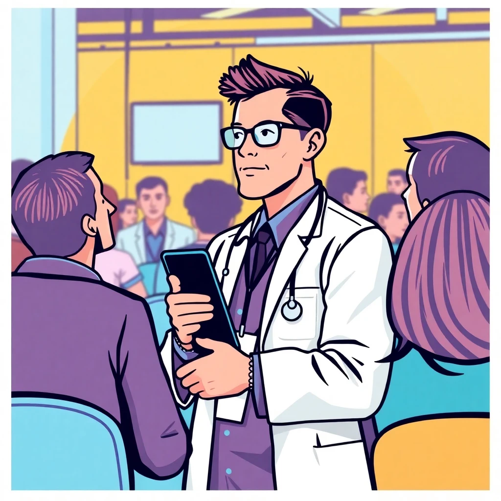 Medical professional in a learning environment